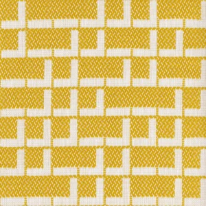 yellow geometric jacquard fabric from Casamance