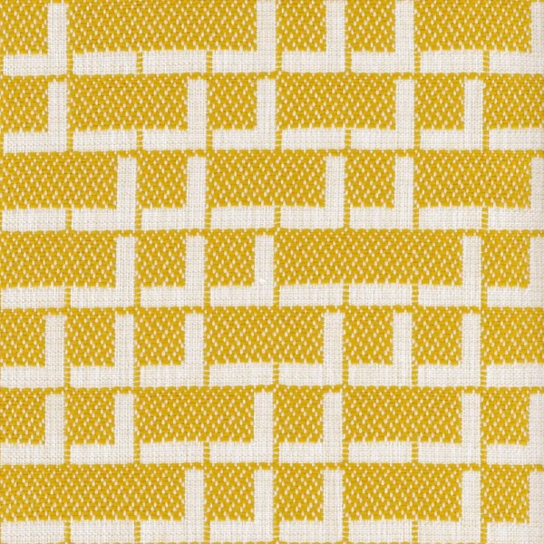 yellow geometric jacquard fabric from Casamance