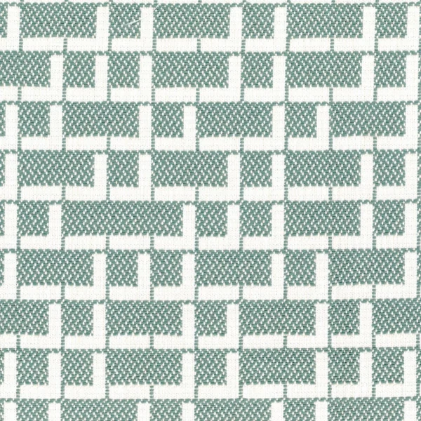 Rufolo Fabric - Celadon by blue geometric jacquard fabric from Casamance