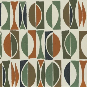 blue geometric woven fabric from Casamance