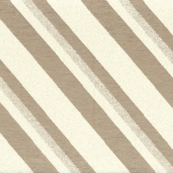 Slalom Fabric - Beige by brown striped jacquard fabric from Casamance
