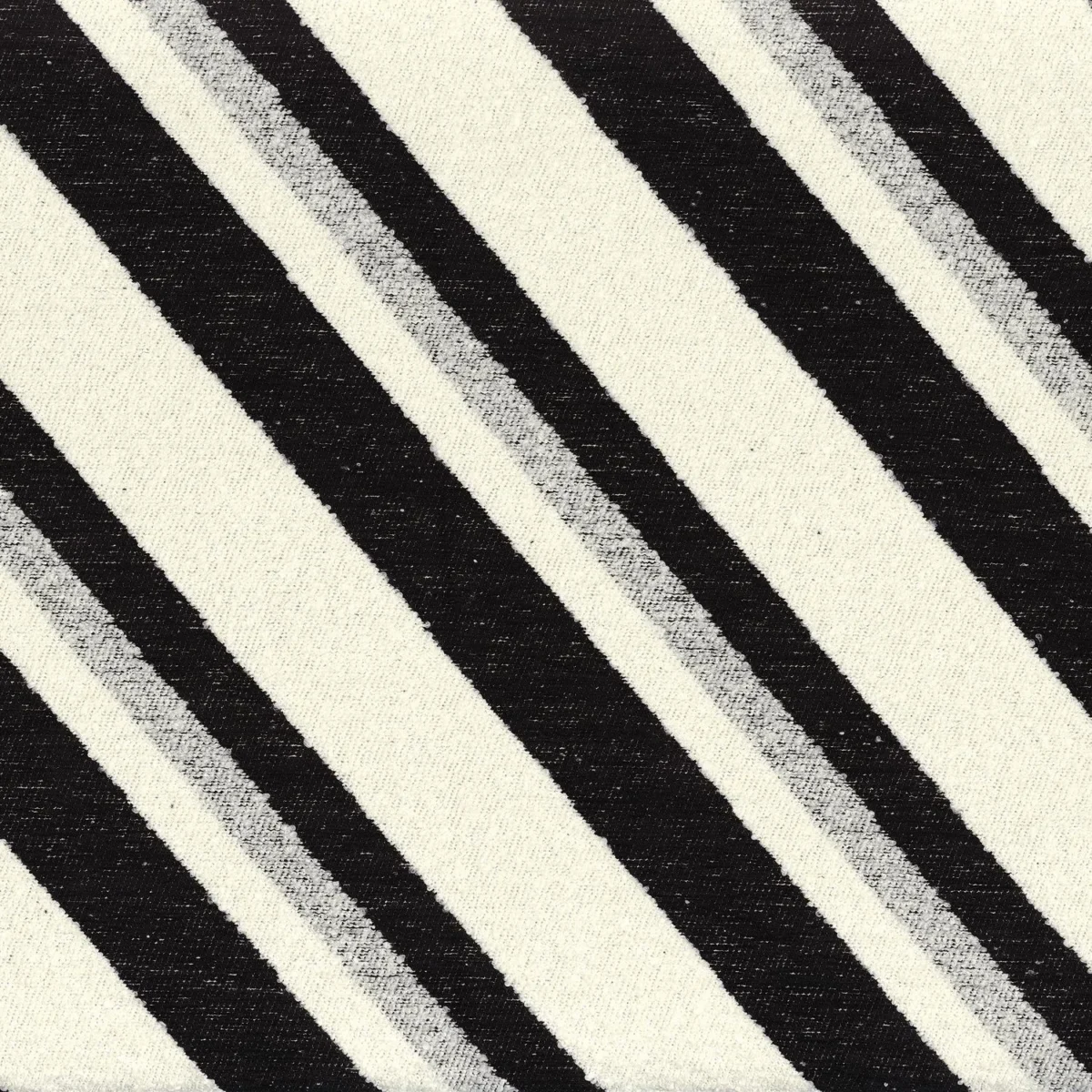 Slalom Fabric - Noir by black-grey striped jacquard fabric from Casamance