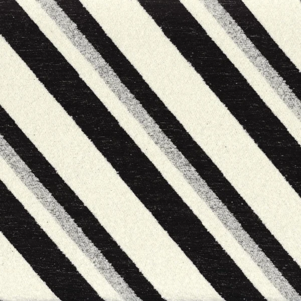 Slalom Fabric - Noir by black-grey striped jacquard fabric from Casamance