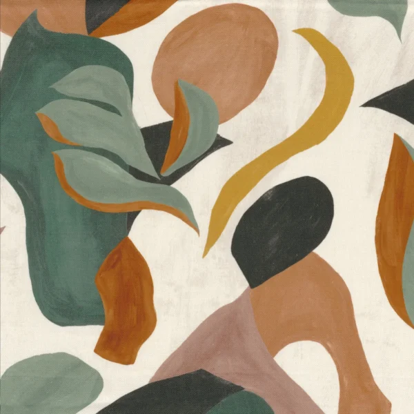 Air De Fete Fabric - Celadon / Lilas by blue contemporary linen fabric from Casamance