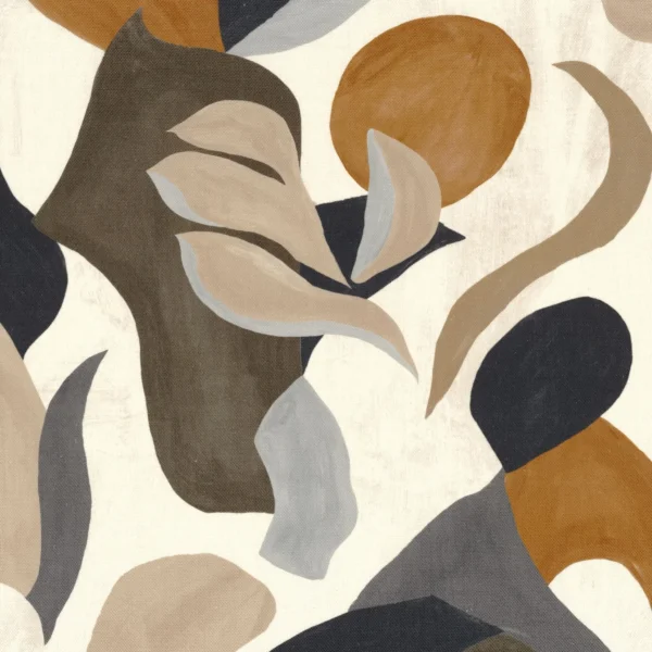 Air De Fete Fabric - Noir / Tabac by brown contemporary linen fabric from Casamance