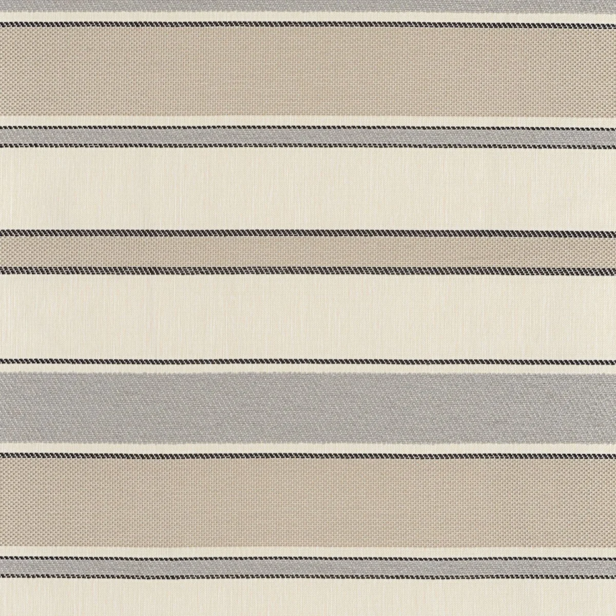 Sorrente Fabric - Beige Gris by brown striped woven fabric from Casamance
