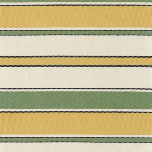 yellow striped woven fabric from Casamance