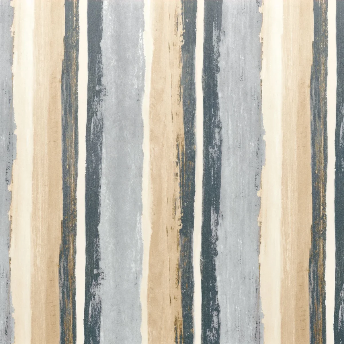 Birkin Fabric - Acier by black-grey striped printed fabric from Casamance