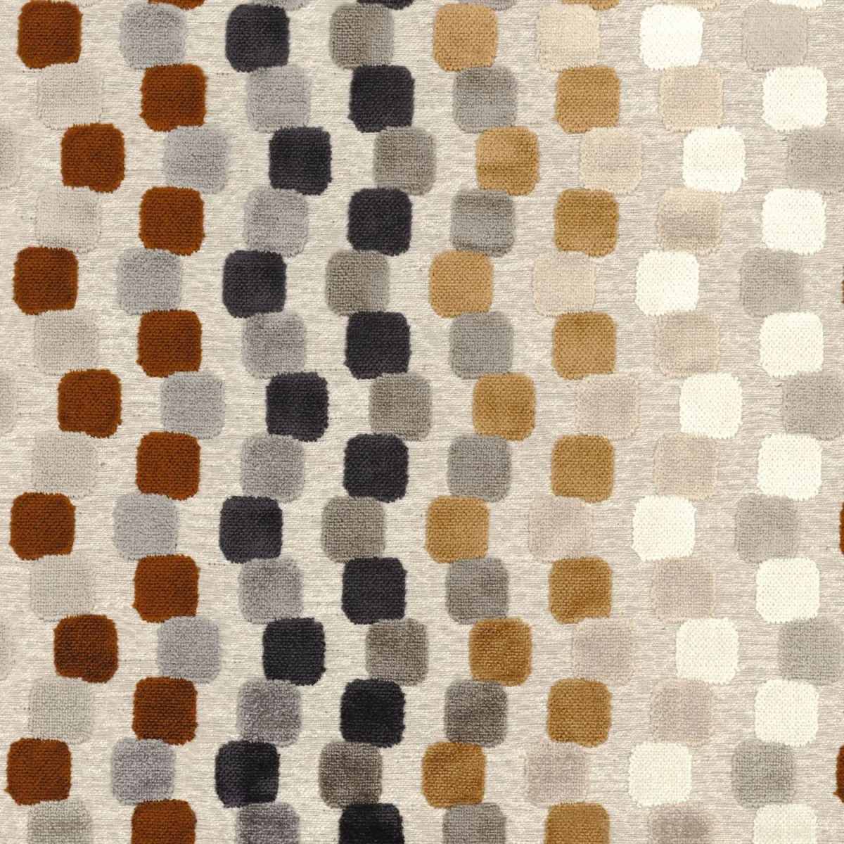 multicolour geometric woven fabric from Casamance