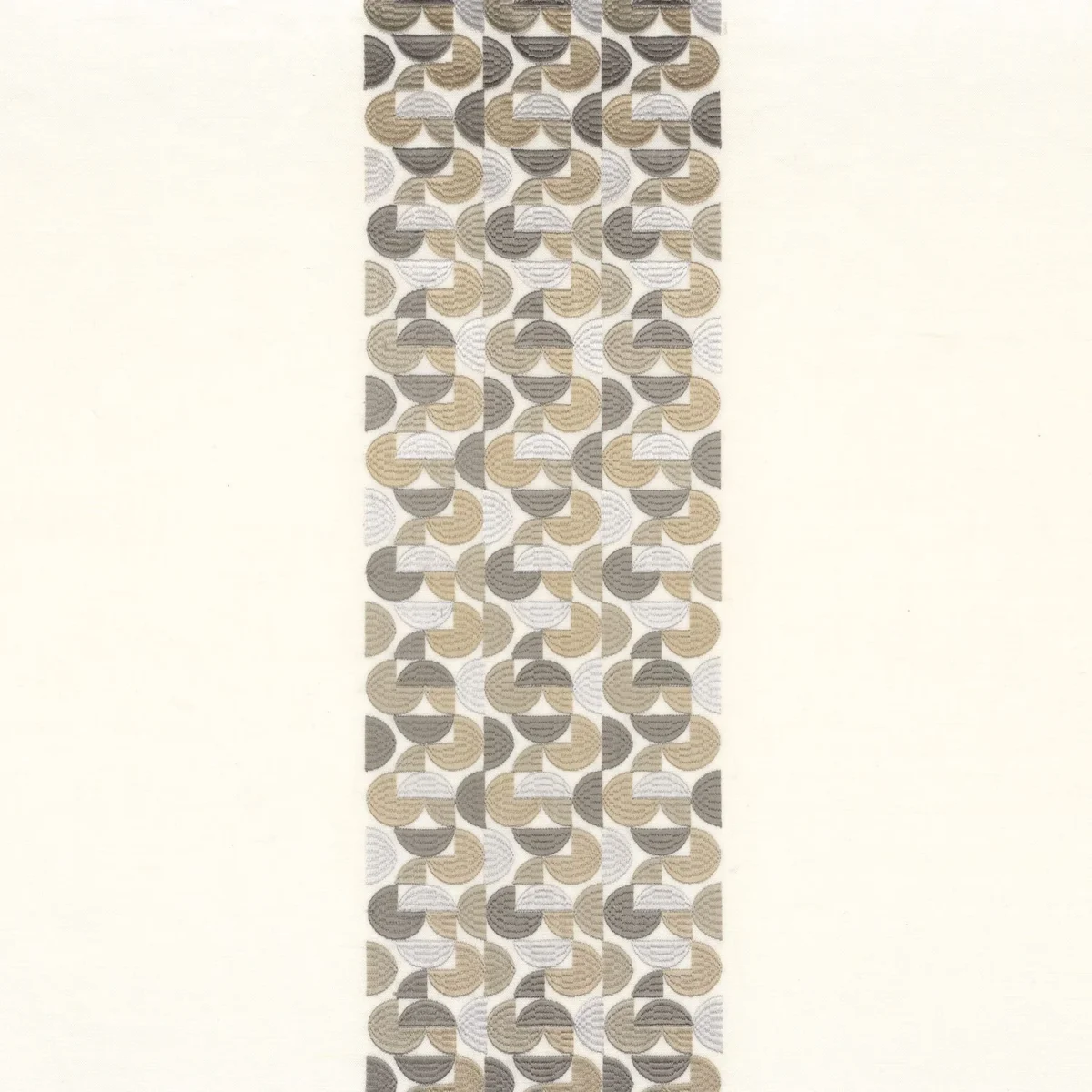 black-grey geometric cotton fabric from Casamance