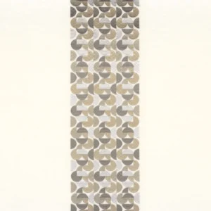 black-grey geometric cotton fabric from Casamance