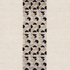 black-grey geometric cotton fabric from Casamance
