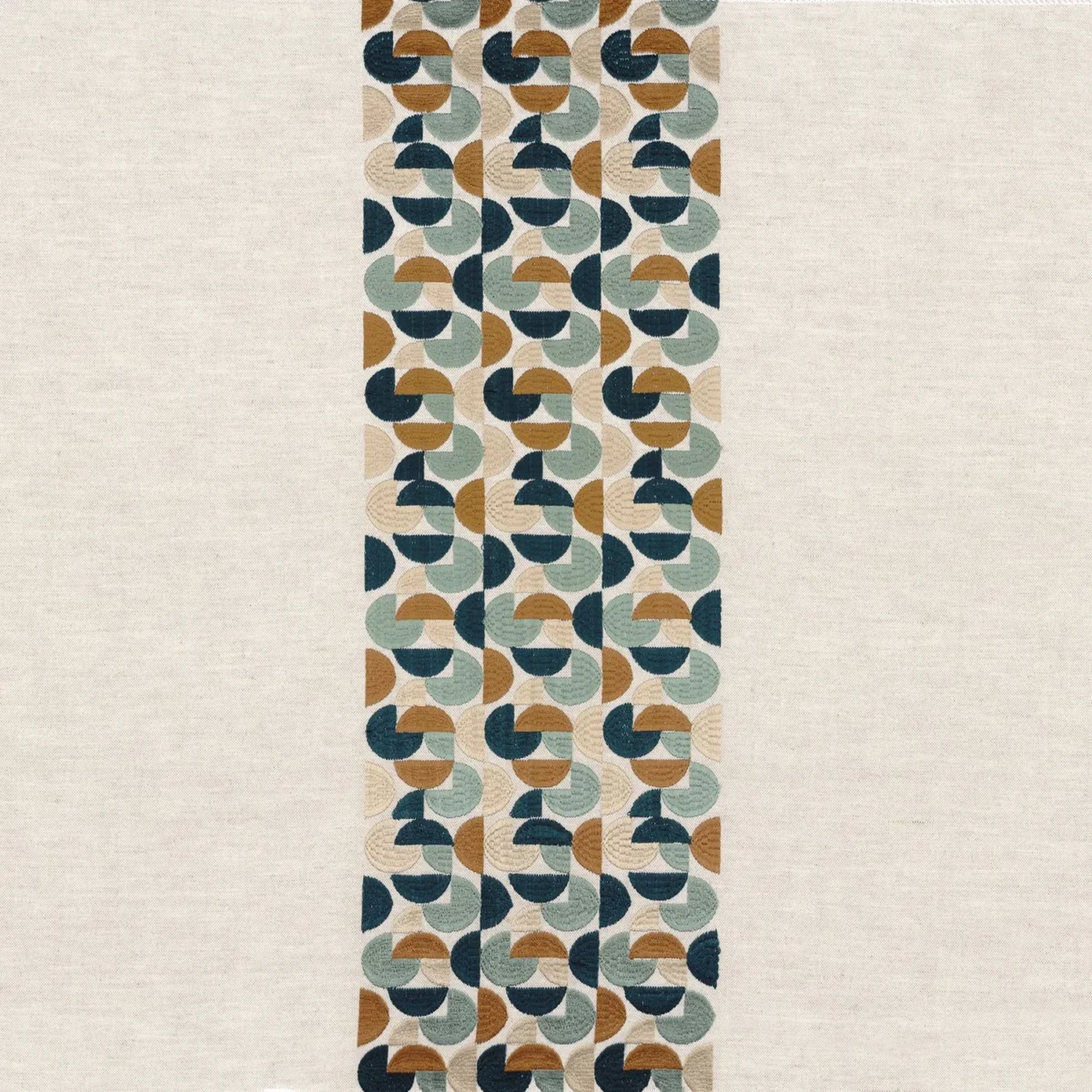 Balanchine Fabric - Orage / Céladon by blue geometric cotton fabric from Casamance