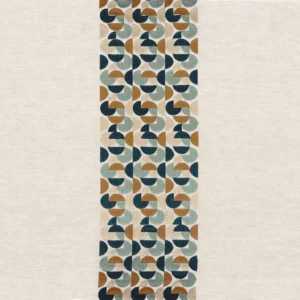 blue geometric cotton fabric from Casamance
