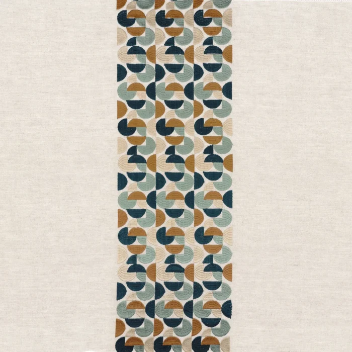 Balanchine Fabric - Orage / Céladon swatch