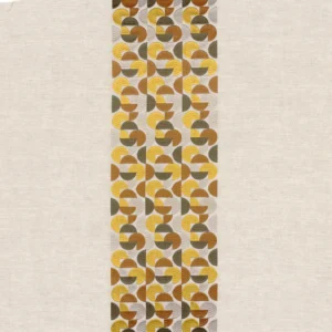 yellow geometric cotton fabric from Casamance