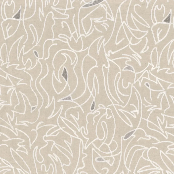 Anamorphose Fabric - Blanc swatch