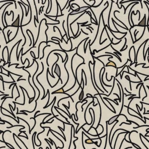 black-grey misc cotton fabric from Casamance