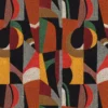red contemporary cotton fabric from Casamance