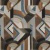 brown geometric velvet-chenille fabric from Casamance