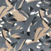 green botanical printed fabric from Casamance