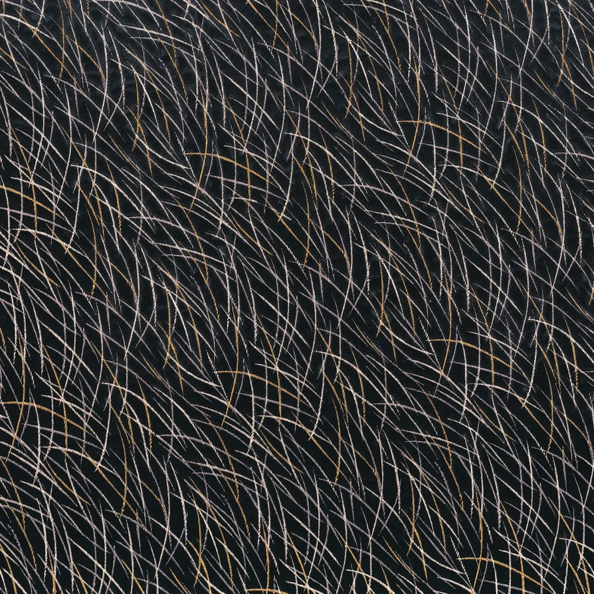 black-grey misc embroideried fabric from Casamance