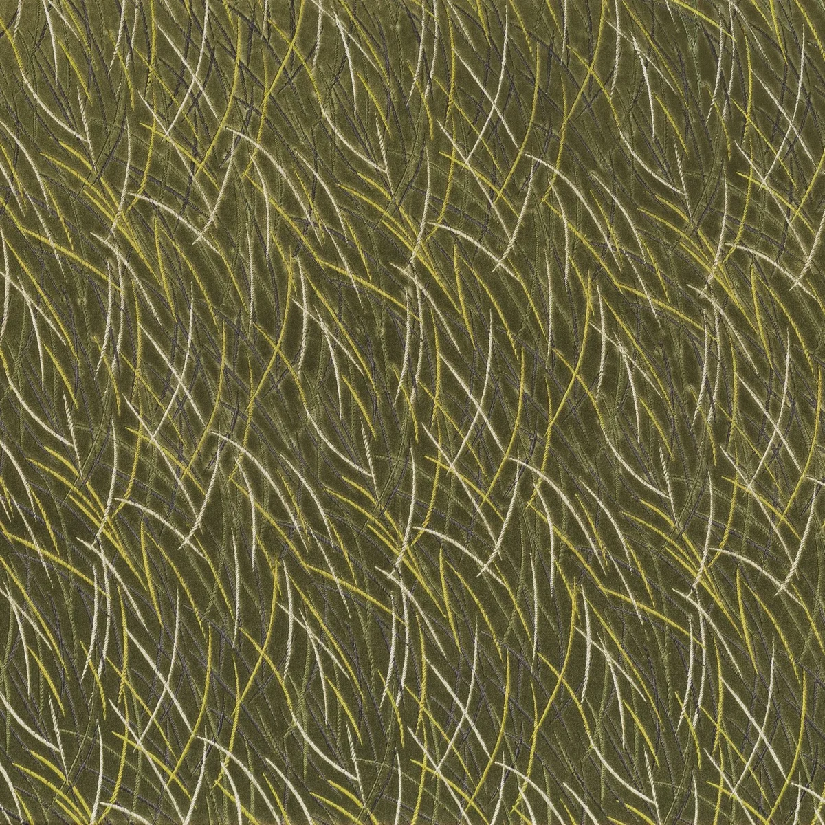 green misc embroideried fabric from Casamance