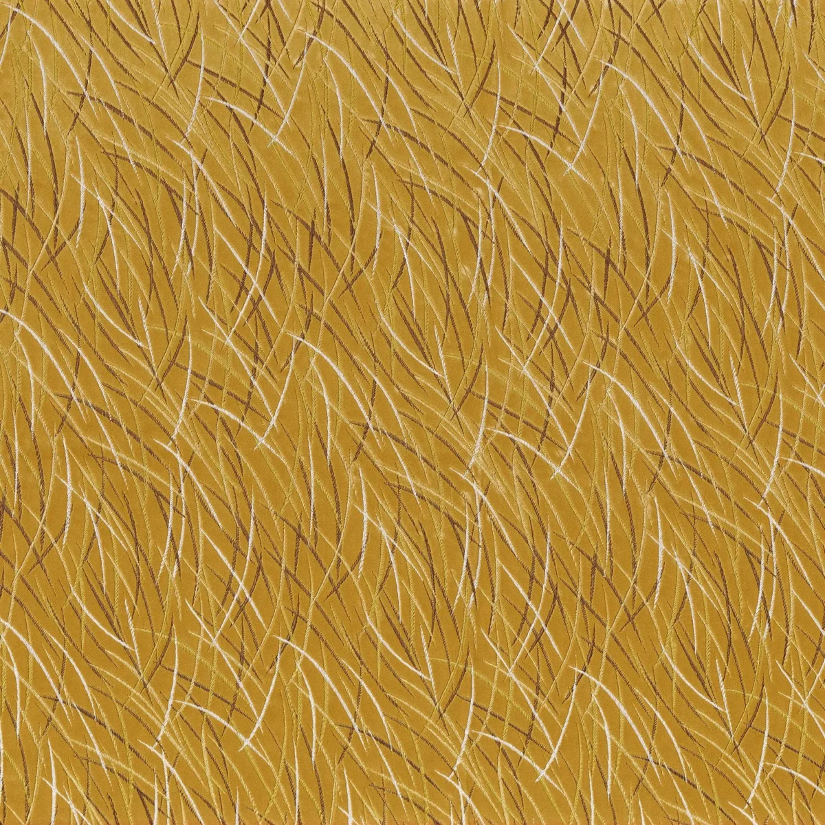 Euphorbe Fabric - Moutarde by yellow misc embroideried fabric from Casamance