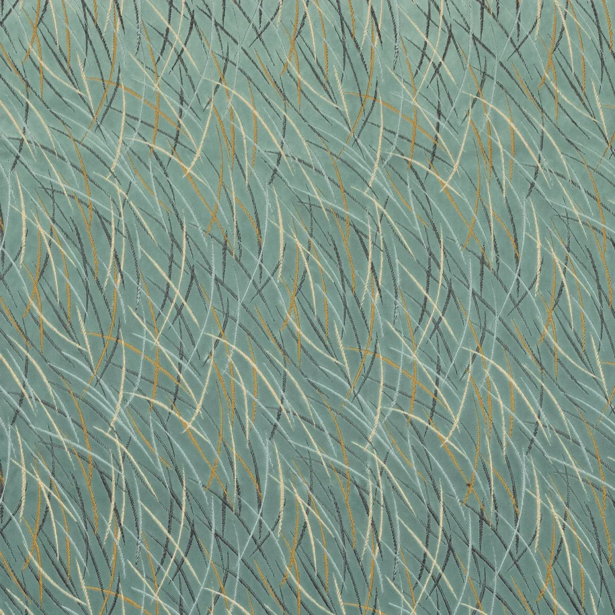 Euphorbe Fabric - Celadon by blue misc embroideried fabric from Casamance