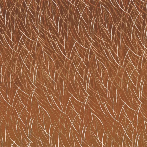 Euphorbe Fabric - Terracotta by red misc embroideried fabric from Casamance
