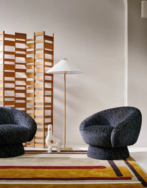 Euphorbe Fabric - Moutarde by Euphorbe Fabric - Moutarde from