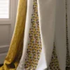 black-grey geometric curtain with