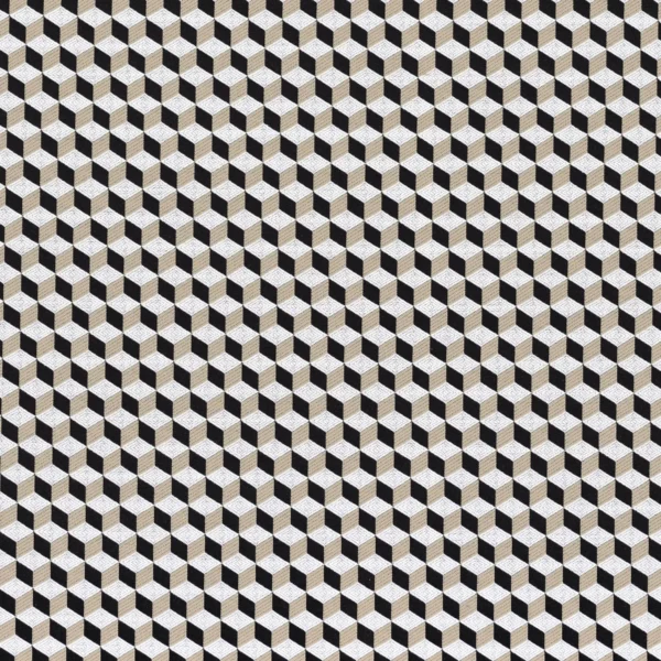 black-grey geometric jacquard fabric from Casamance