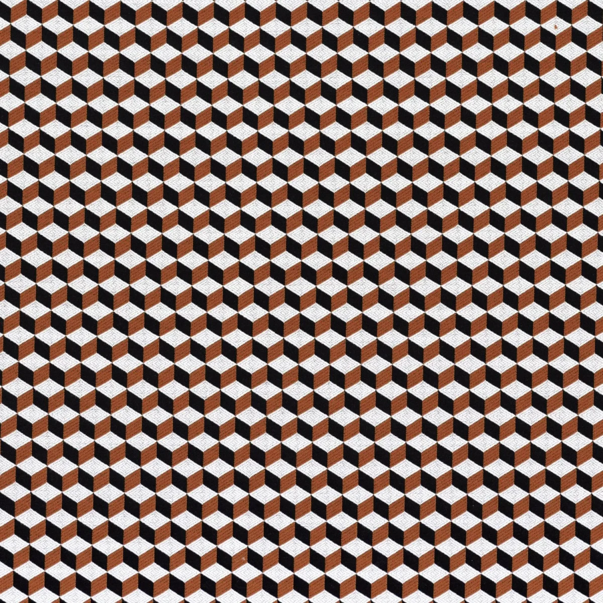 brown geometric jacquard fabric from Casamance
