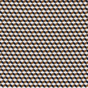 brown geometric jacquard fabric from Casamance