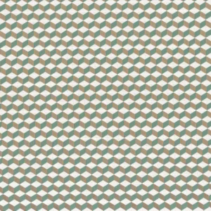 blue geometric jacquard fabric from Casamance