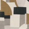 brown geometric silk-satin fabric from Casamance