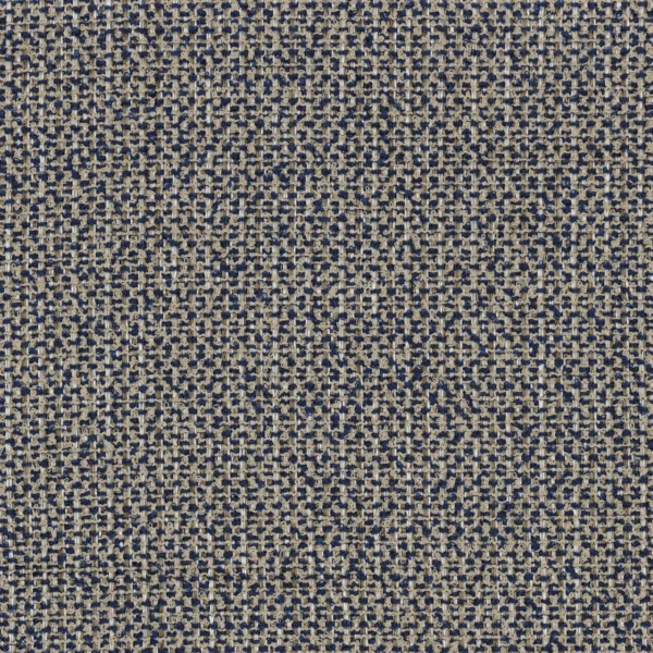 Duo Fabric - Marine by blue plain woven fabric from Casamance