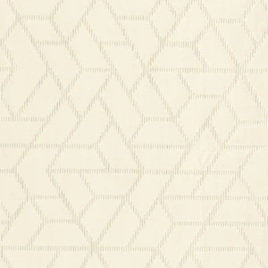 white geometric jacquard fabric from Casamance