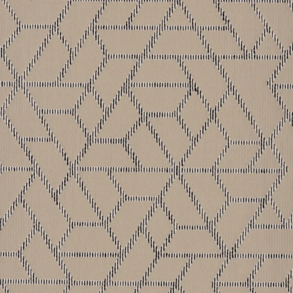 Premiere Loge Fabric - Marron Glace by neutral geometric jacquard fabric from Casamance