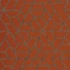 red geometric jacquard fabric from Casamance