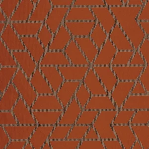 red geometric jacquard fabric from Casamance