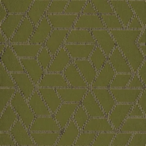 green geometric jacquard fabric from Casamance