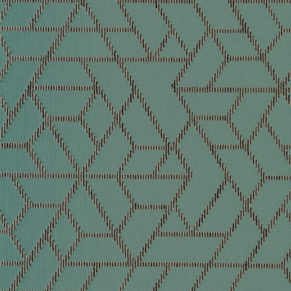 Premiere Loge Fabric - Celadon by blue geometric jacquard fabric from Casamance