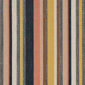 yellow striped woven fabric from Casamance