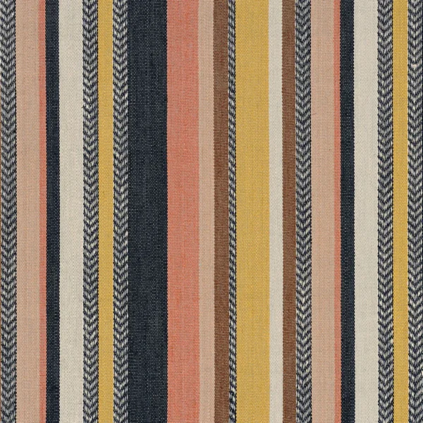 Costa Nova Fabric - Corail Mimosa by yellow striped woven fabric from Casamance
