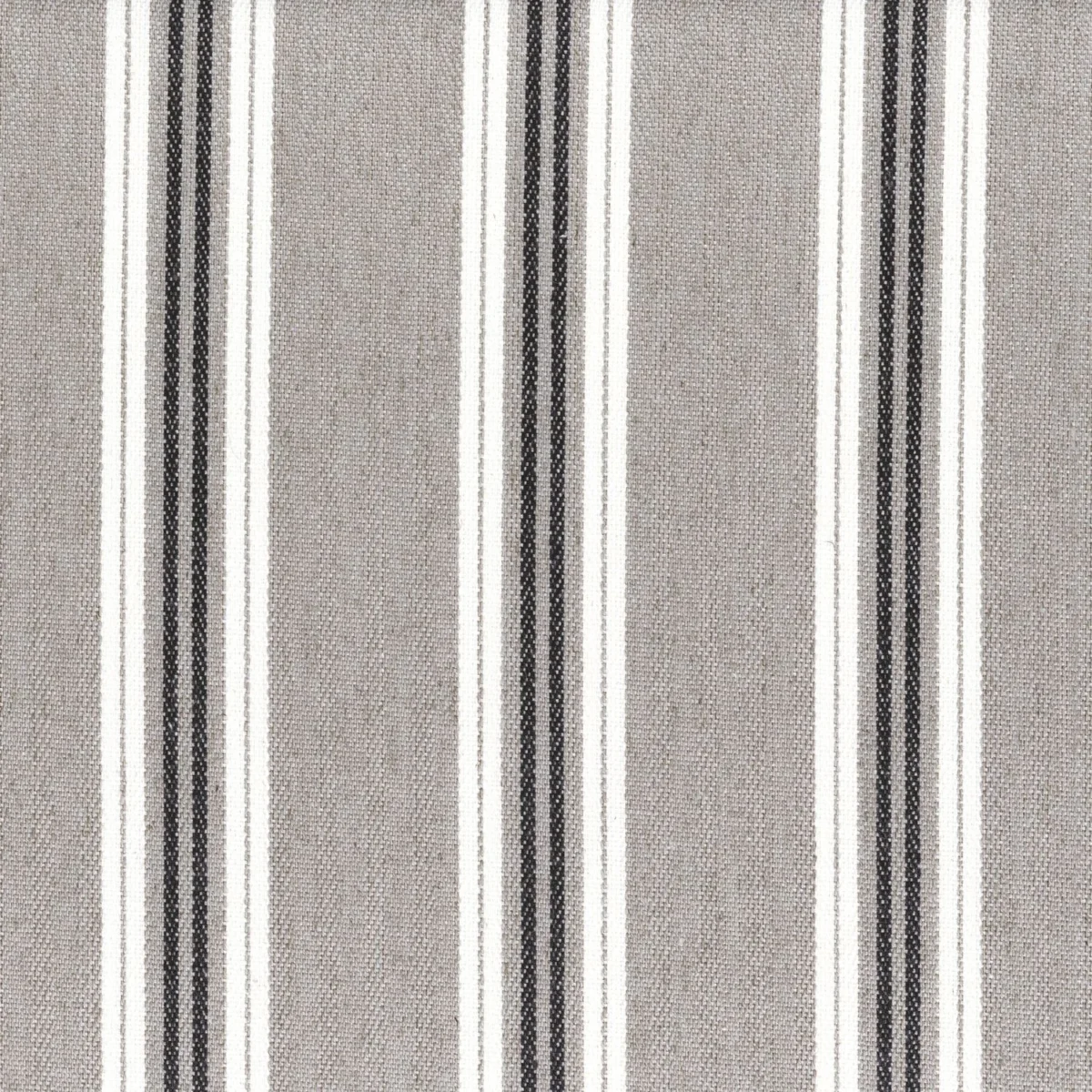 black-grey striped cotton fabric from Casamance