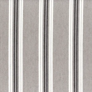 black-grey striped cotton fabric from Casamance