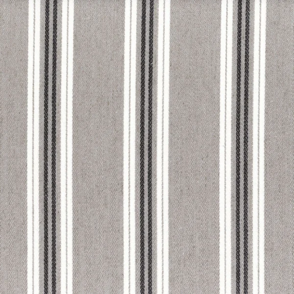 Lagos Fabric - Gris by black-grey striped cotton fabric from Casamance