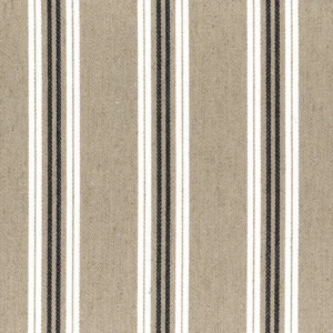 black-grey striped cotton fabric from Casamance
